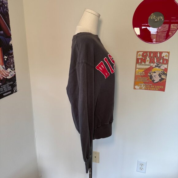 Campus Heritage University of Wisconsin Grey and Red Collared Sweatshirt - Picture 9 of 10